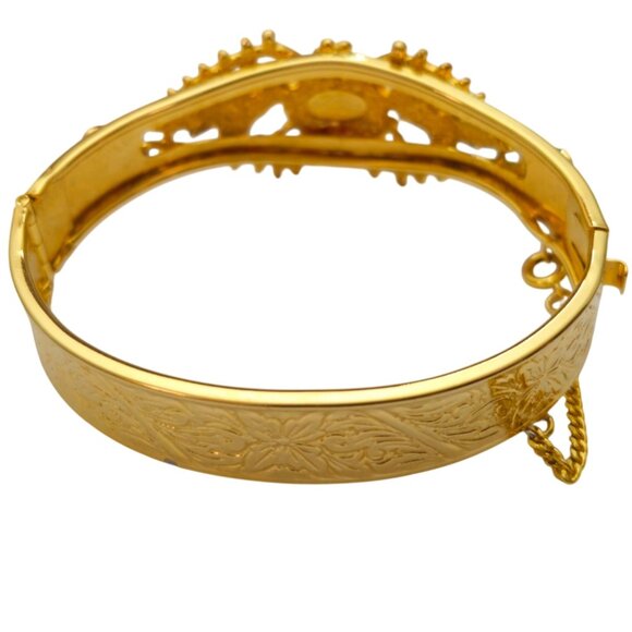 Kirks Folly Hinge Bangle Rhinestone Star Bracelet - Picture 5 of 10